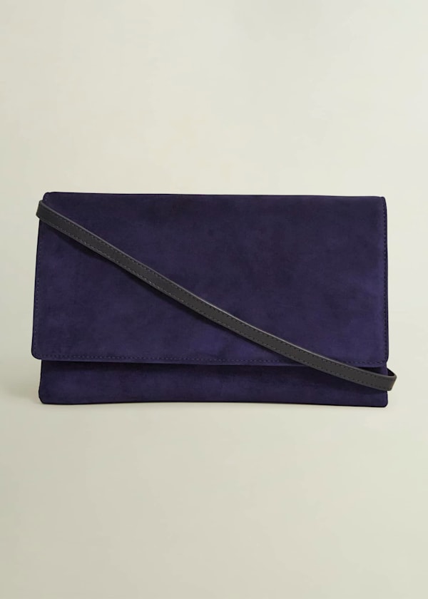 Renata Suede Clutch Bag