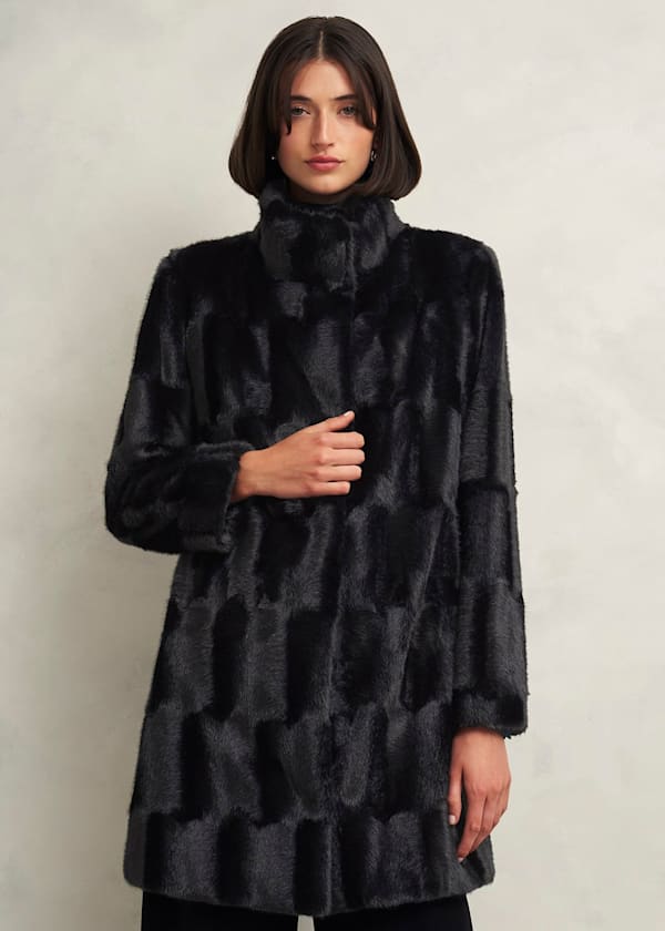 Petite Rosanne Faux Fur Coat