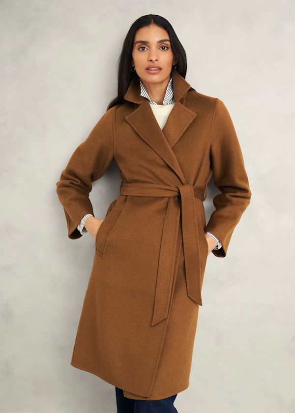 Lytham Wrap Coat with wool