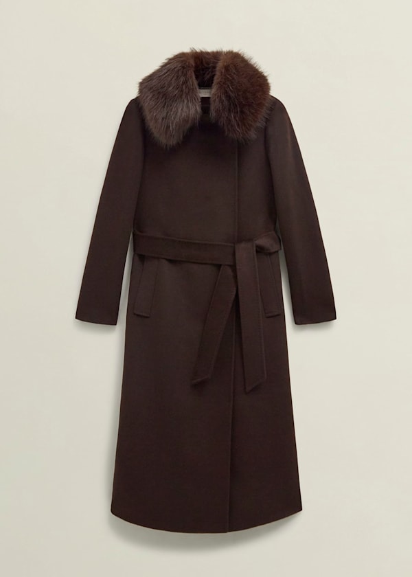Livia Wool Coat With Faux Fur