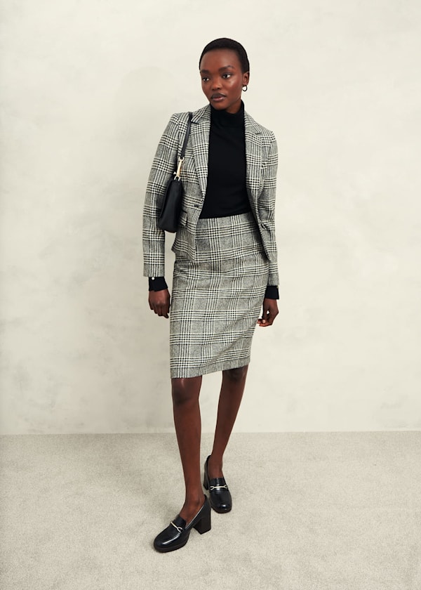 Brea Wool Skirt Suit Outfit