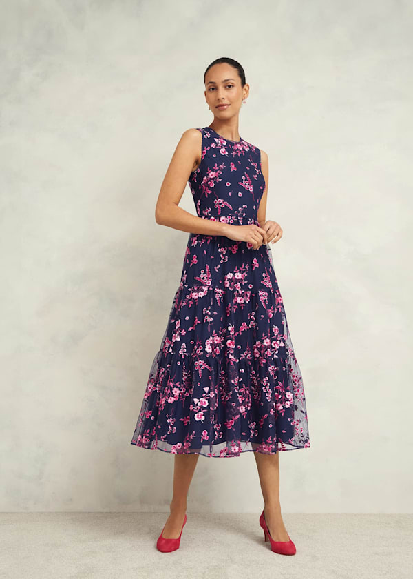 Petite Bethany Embroidered Dress