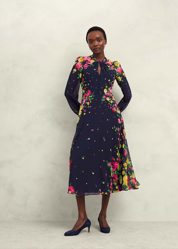 Eva Floral Silk Dress