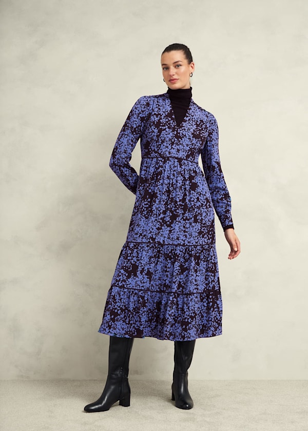 Hobbs seasalter dress navy hotsell