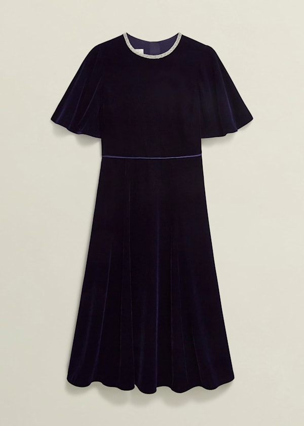 Petite Catalina Velvet Dress