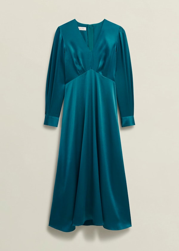 Anais Satin Midi Dress