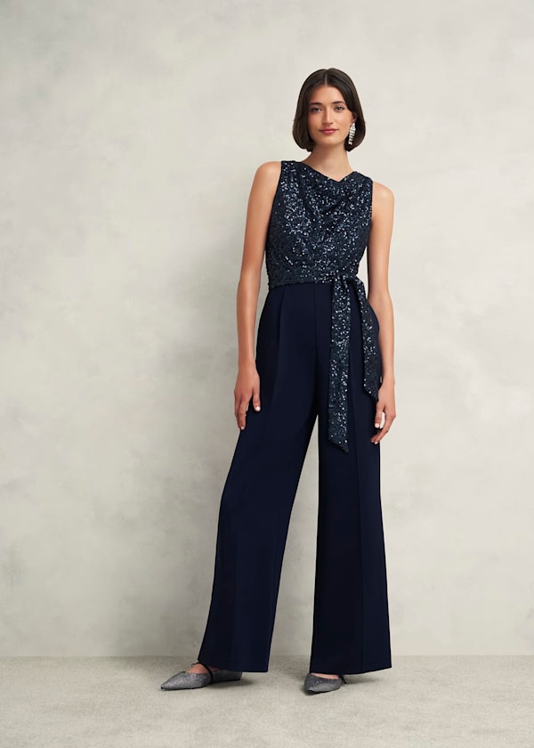 Petite Zuri Sequin Jumpsuit