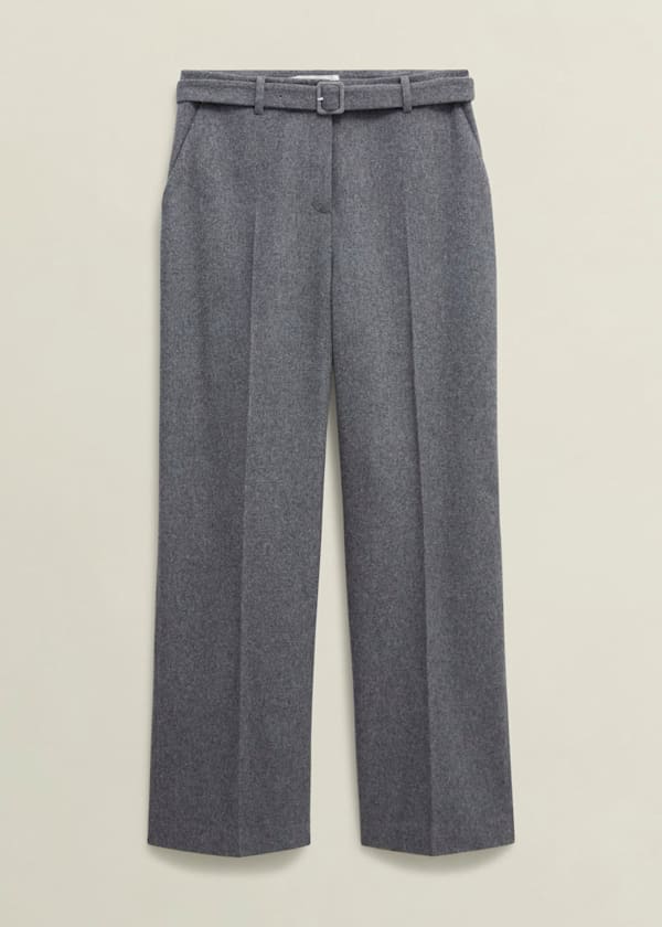 Elsie Wool Blend Wide Trousers