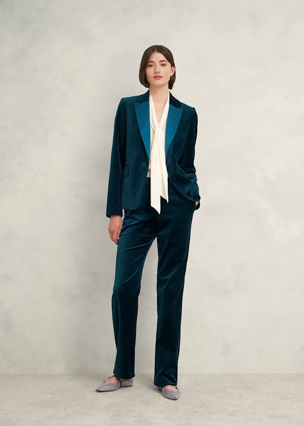 Luna Velvet Straight Trousers