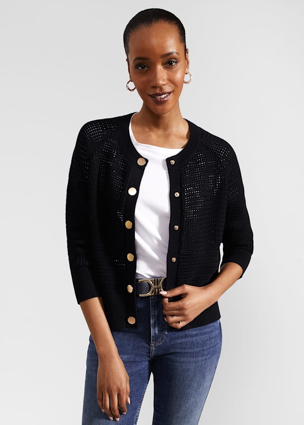 Hobbs marley cardigan azure blue shop