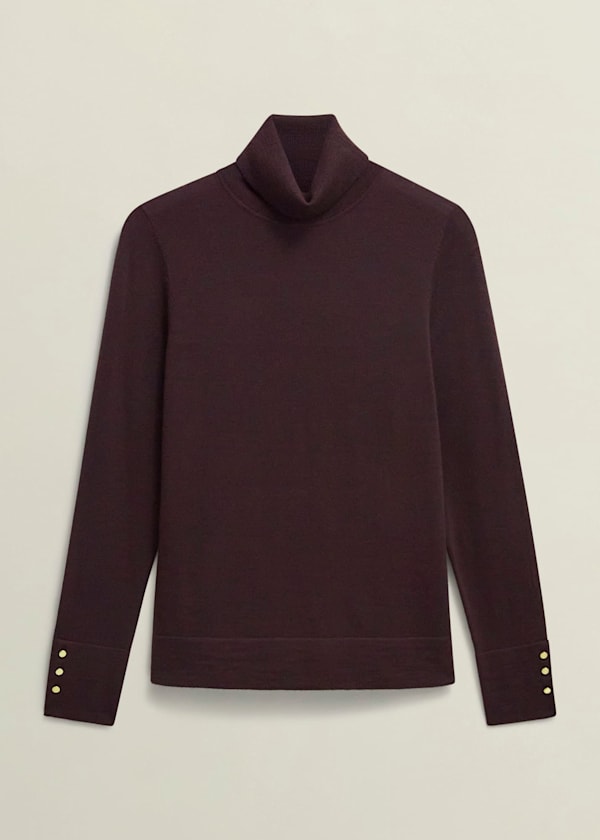 Lara Merino Wool Roll Neck Jumper