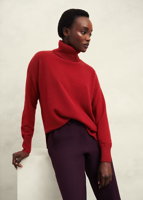 Delora Cashmere Roll Neck Jumper