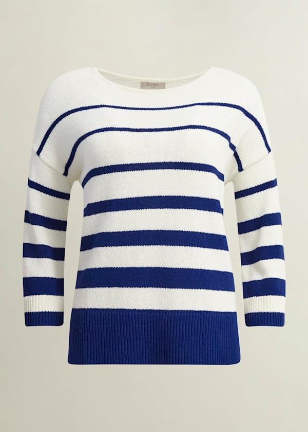 Elaine Stripe Cotton Blend Sweater