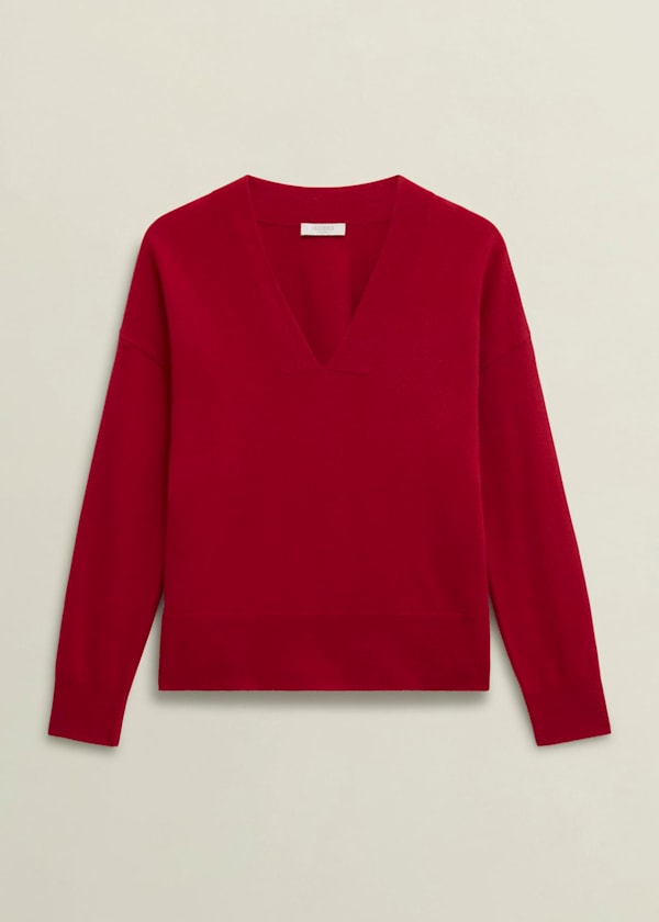 Lettie V Neck Sweater With Cashmere