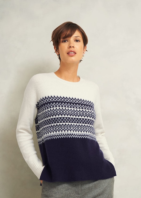 Lorrie Fairisle Sweater With Alpaca