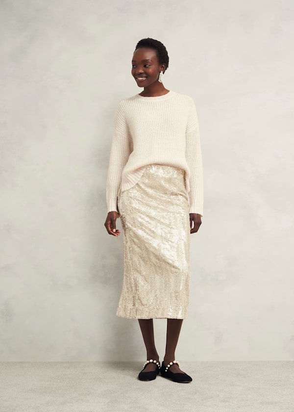 Marsha Sequin Sweater With Alpaca