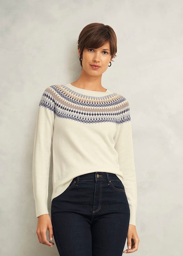 Greta Fairisle Sweater With Cashmere