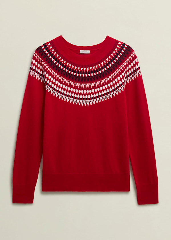 Greta Fairisle Sweater With Cashmere