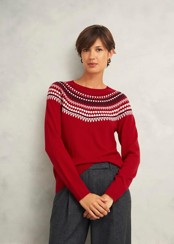 Greta Fairisle Sweater With Cashmere