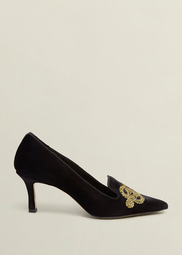 Keston Embellished Velvet Courts