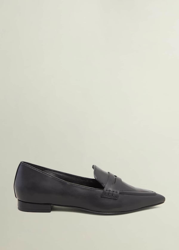 Alberta Leather Pointed Loafers