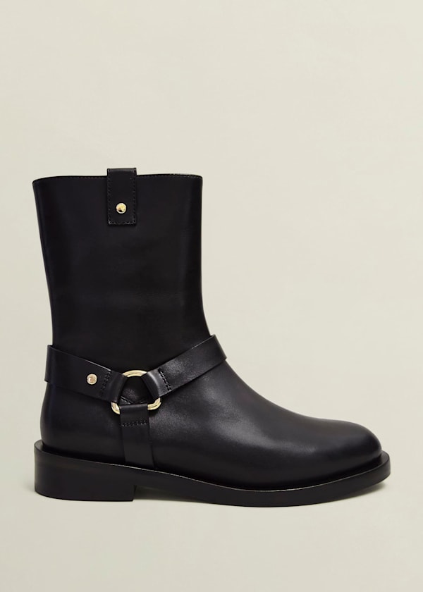 Effie Leather Biker Boots