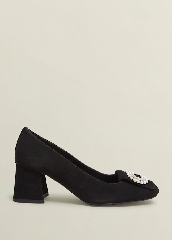 Lexia Suede Jewelled Courts