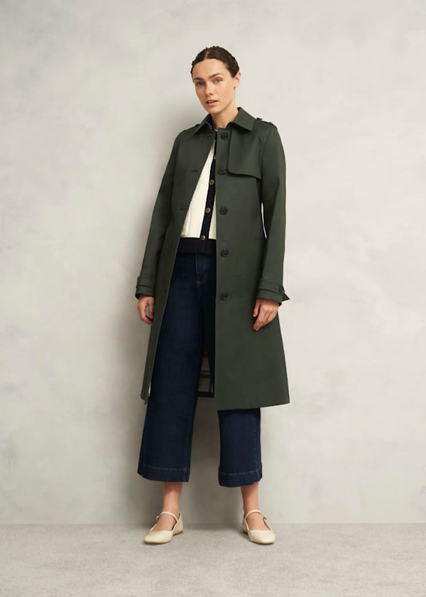 Hallie Shower Resistant Trench Coat