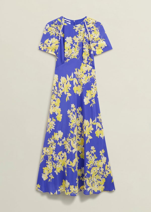 Petite Ann Embellished Silk Dress