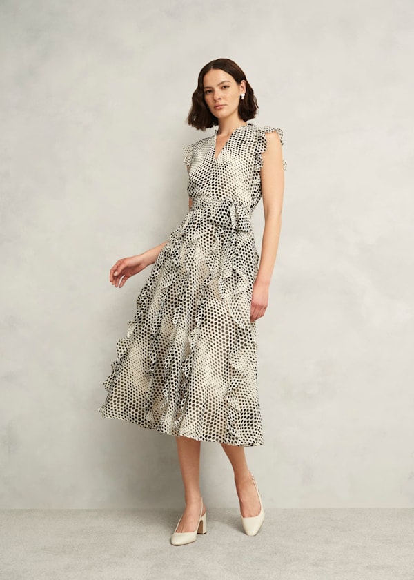 Nina Ruffle Midi Dress