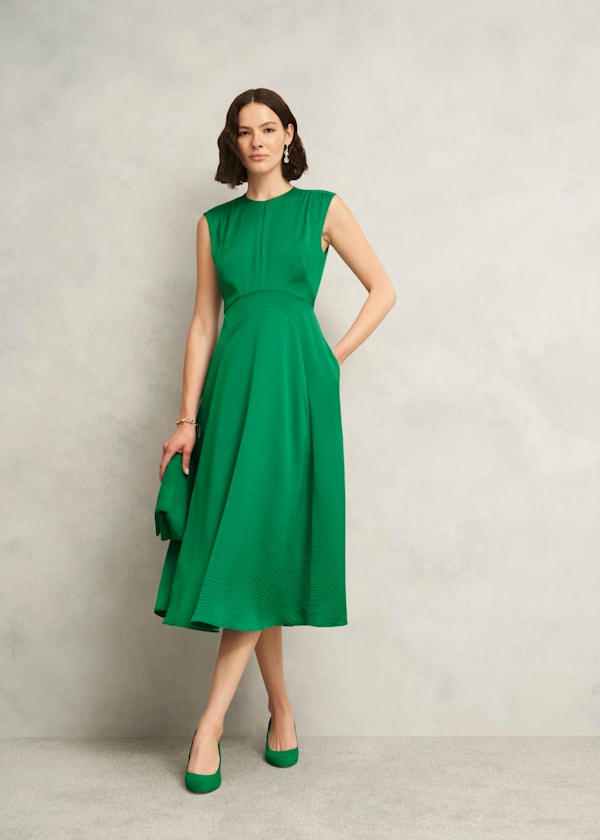 Isobel Satin Midi Dress