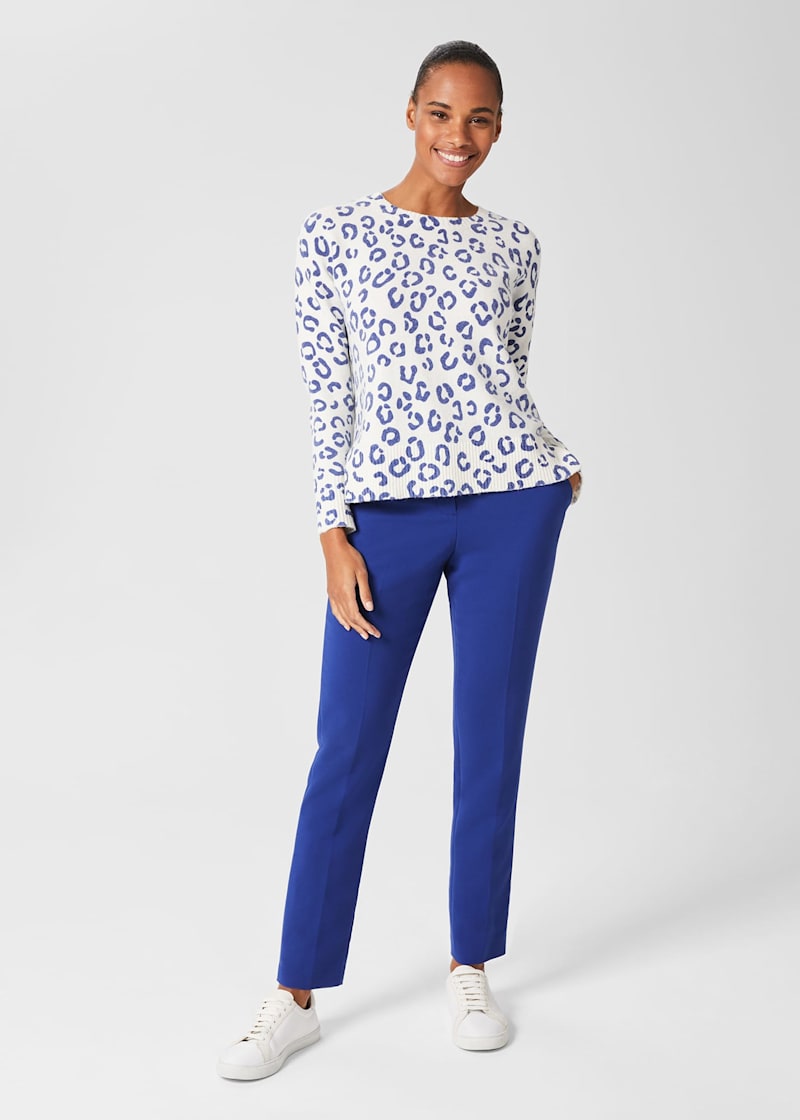 Cobalt blue pants outfit on sale