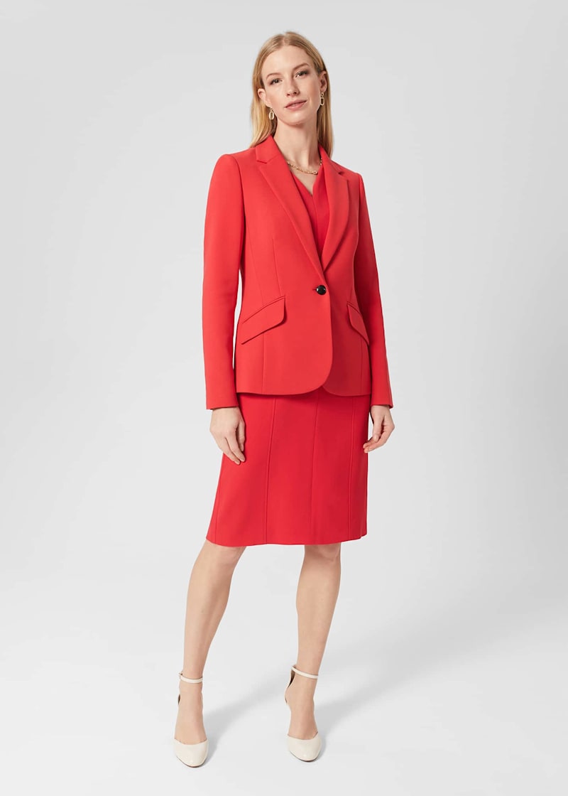 Petite red trouser suit discount