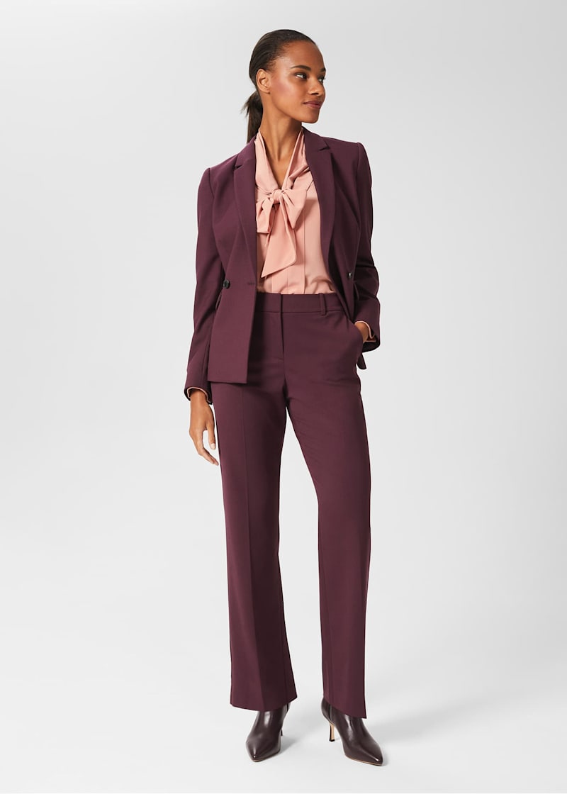 Burgundy trouser suit 2025