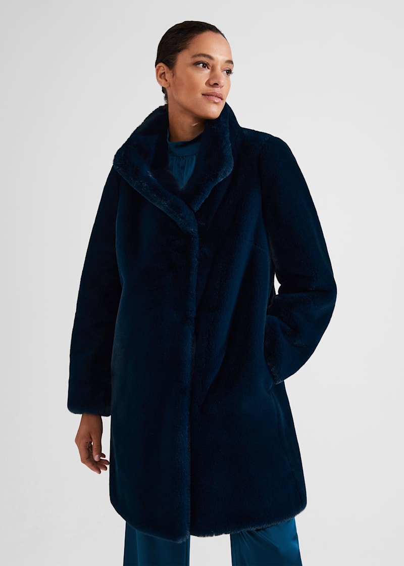 Maddox Faux Fur Coat | Hobbs UK